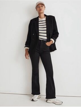 Madewell Curvy Skinny Flare Jeans Black Frost 28